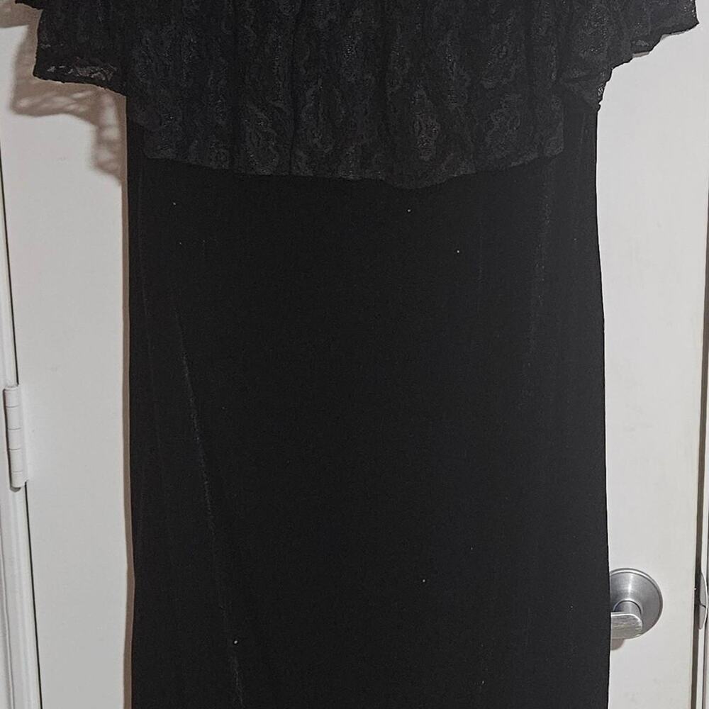Unbranded long black sparkly velvet - Picture 1 of 5